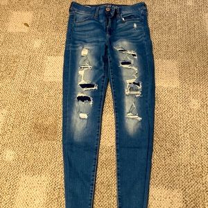 American Eagle Ripped Super Stretch Jeans